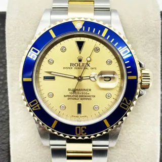 Rolex Submariner 16613 Yellow gold Champagne