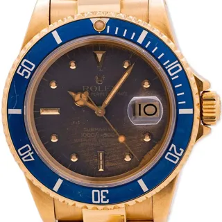 Rolex Submariner 16808 Yellow gold Blue