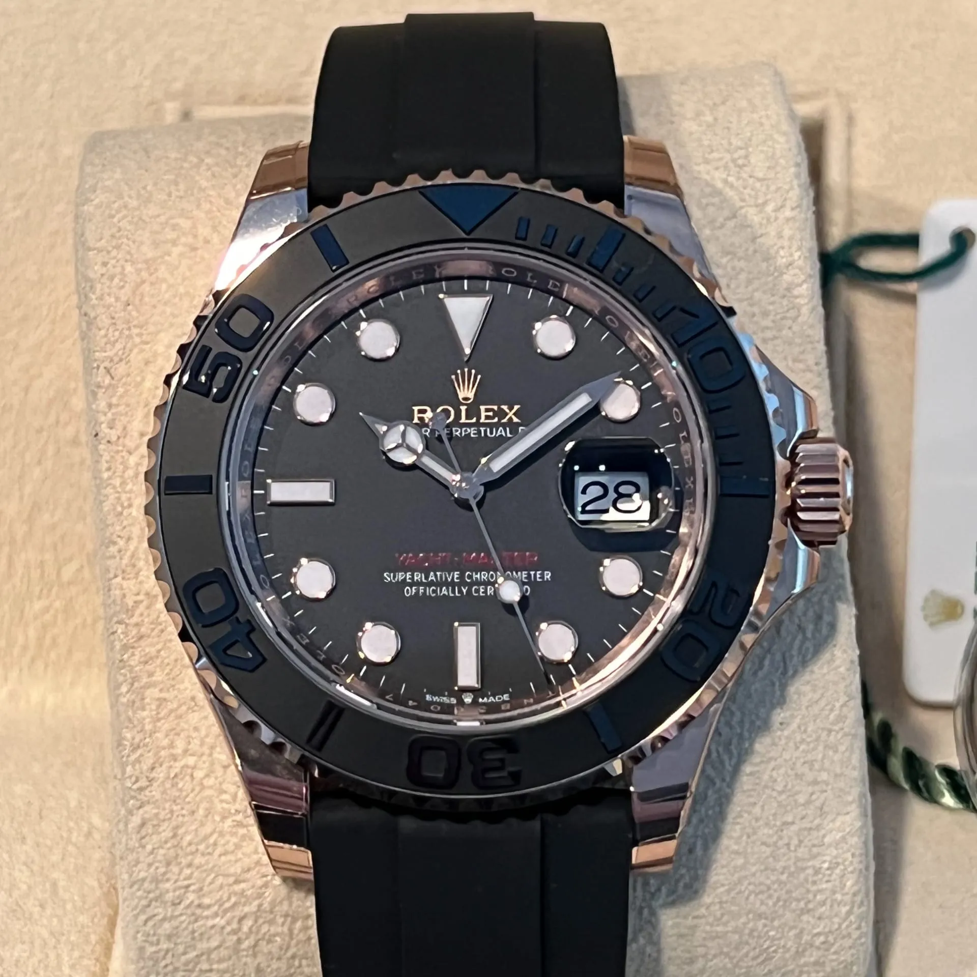 Rolex Yacht-Master 126655-0002 40mm Everose gold Black