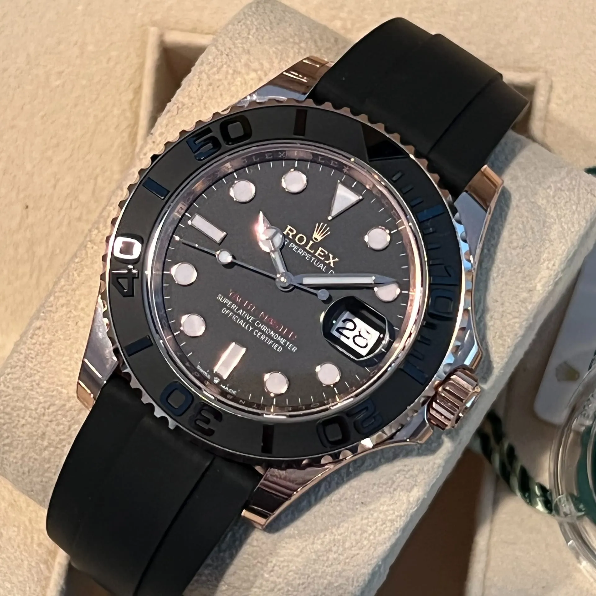 Rolex Yacht-Master 126655-0002 40mm Everose gold Black 2