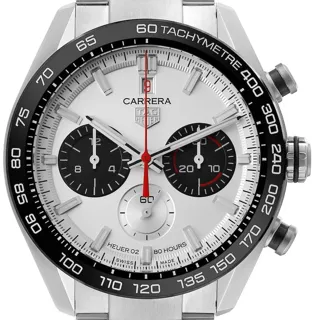 TAG Heuer Carrera Calibre Heuer 02 CBN2A1D.BA0643 Stainless steel Silver and White