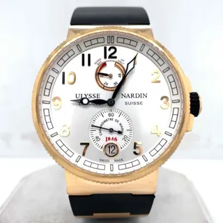 Ulysse Nardin Marine Chronometer 1186-126-3/61 43mm Rose gold Silver