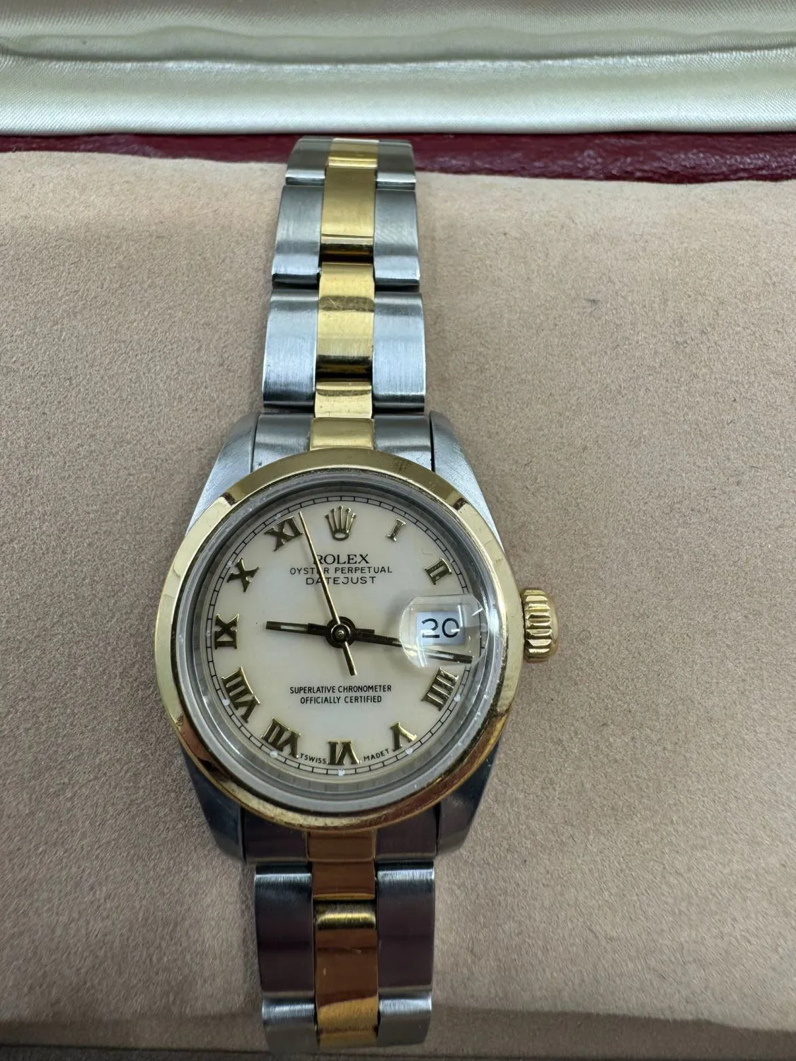 Rolex Lady-Datejust 69163 26mm Gold and Steel White