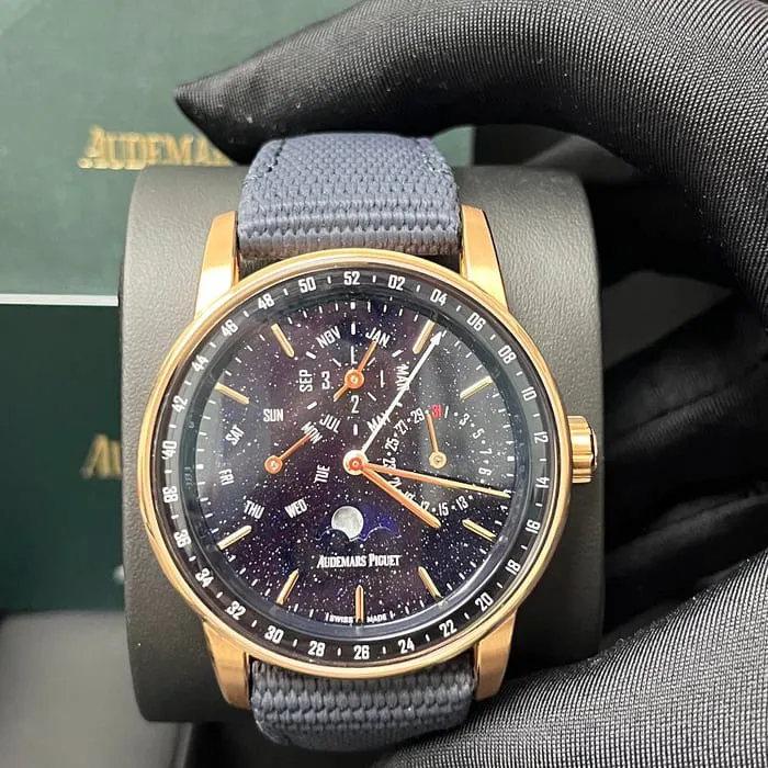 Audemars Piguet Perpetual Calendar 26394OR.OO.D321CR.01 41mm Rose gold Blue