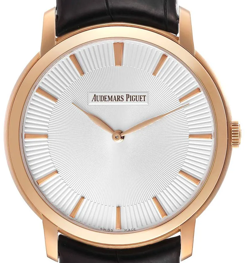 Audemars Piguet Jules Audemars 15180OR.OO.A102CR.01 39mm Rose gold Silver