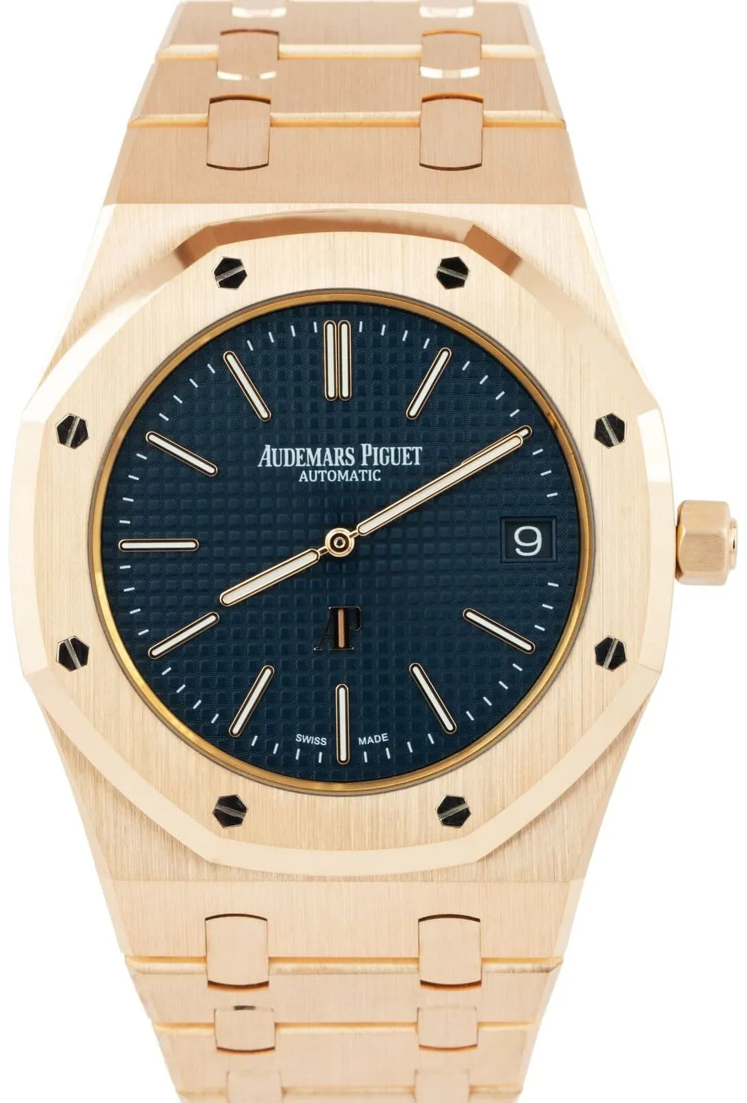 Audemars Piguet Royal Oak 15202OR.OO.1240OR.01 39mm Rose gold Blue