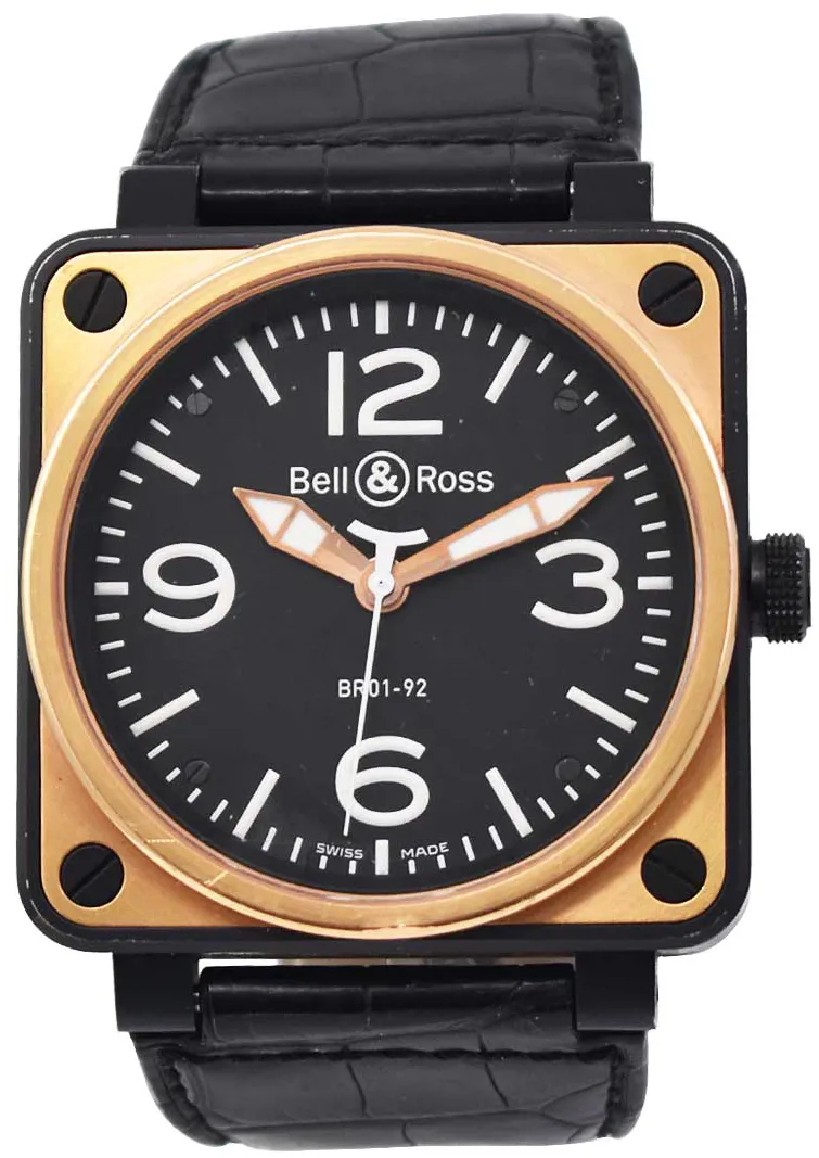 Bell & Ross BR 01 BR0192-BICOLOR 46mm Stainless steel and PVD Black