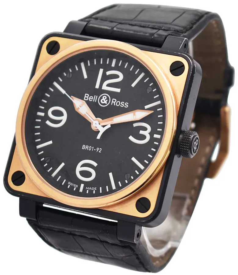 Bell & Ross BR 01 BR0192-BICOLOR 46mm Stainless steel and PVD Black 3