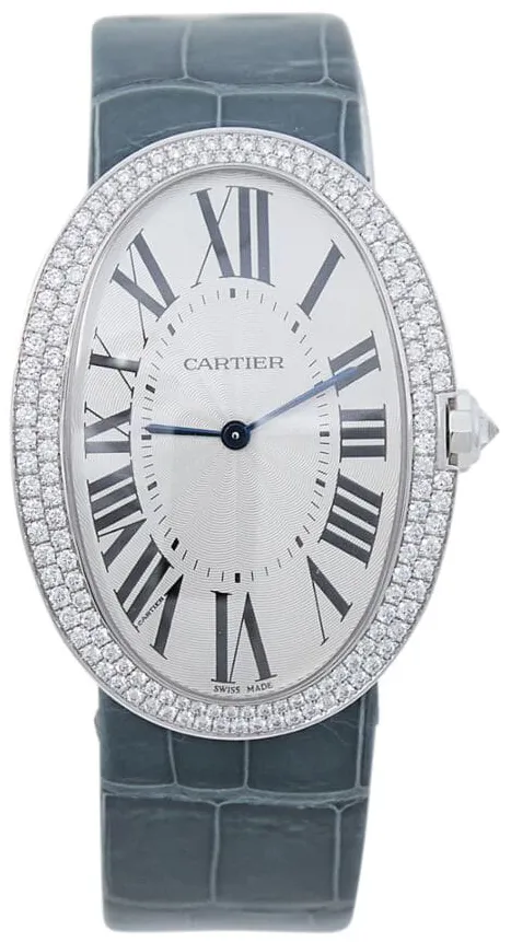 Cartier Baignoire WB520009 44mm White gold Silver