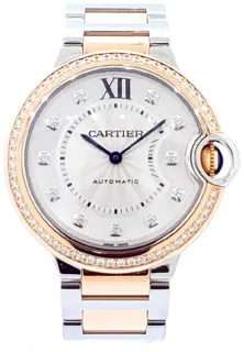 Cartier Ballon Bleu 36mm Rose gold and Stainless steel Silver