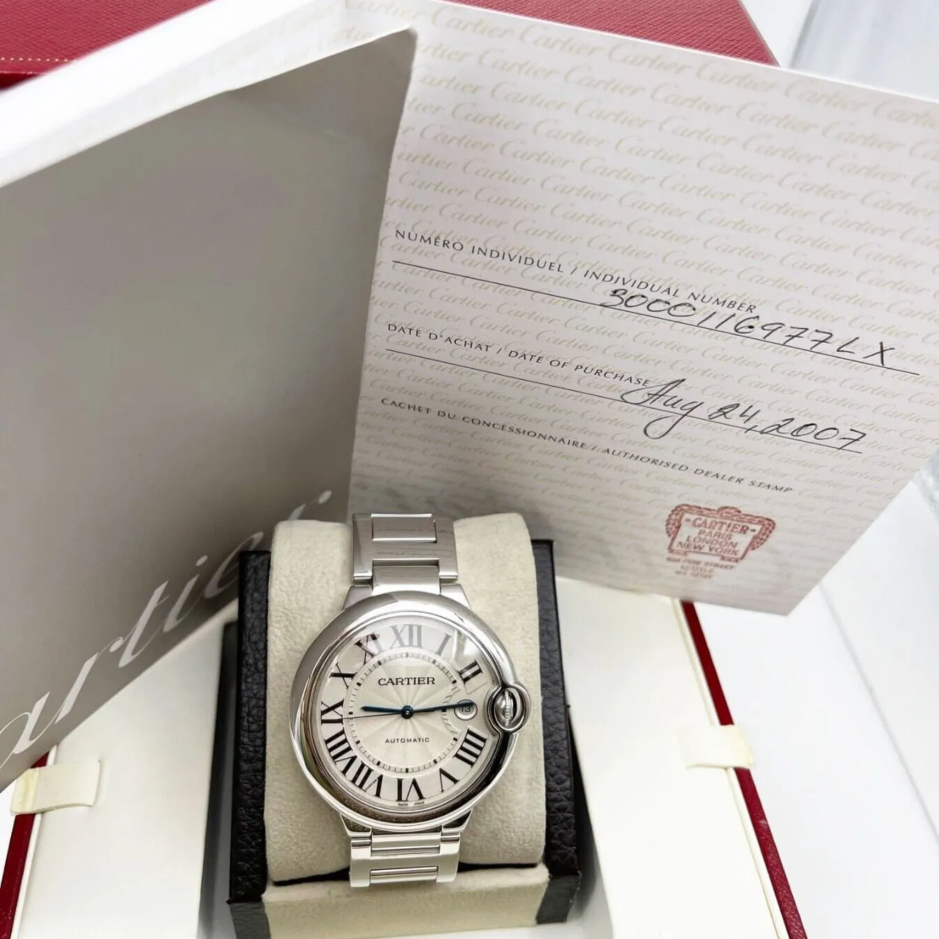 Cartier Ballon Bleu de Cartier 3000 42mm White gold Silver 2