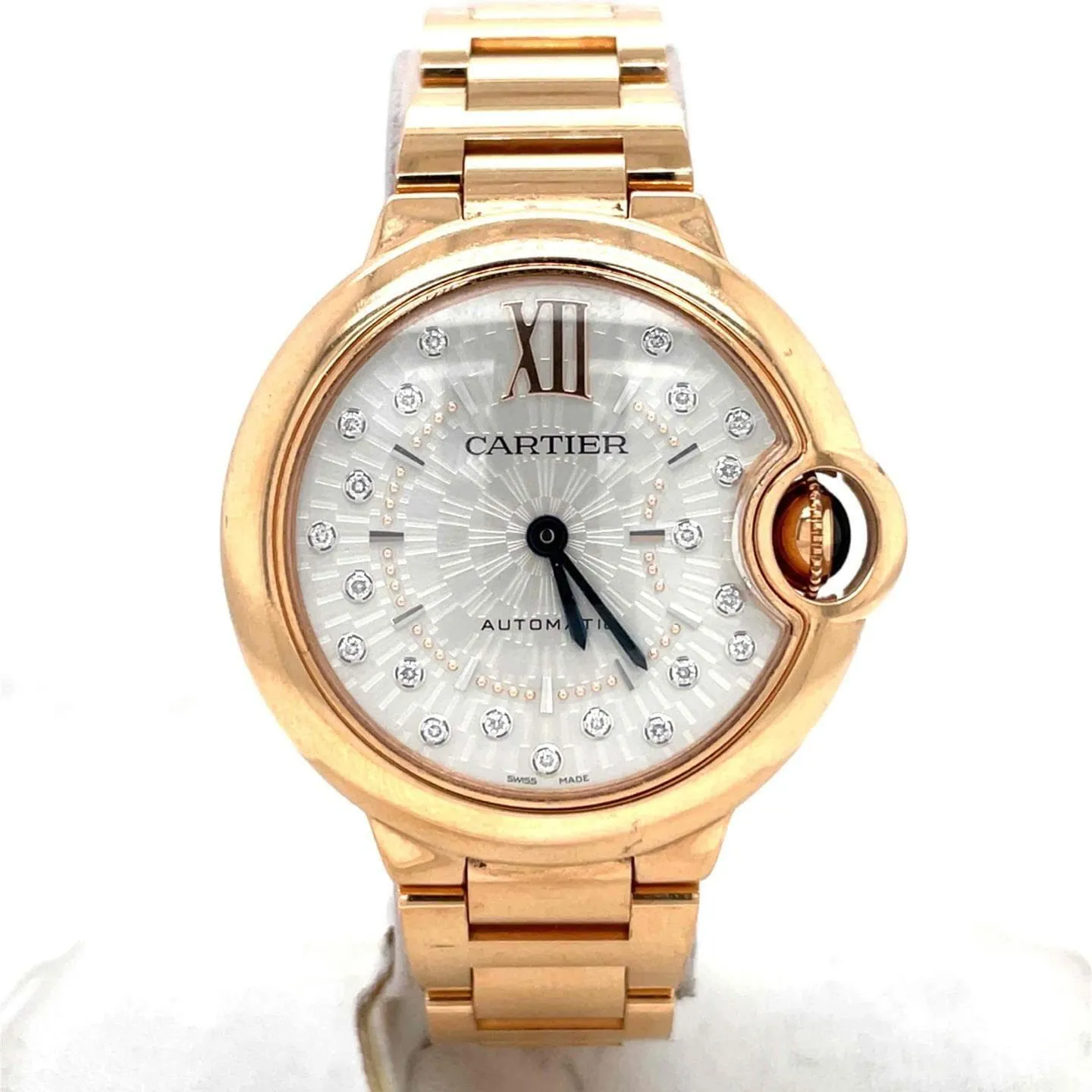 Cartier Ballon Bleu de Cartier WGBB0054 33mm Rose gold Silver