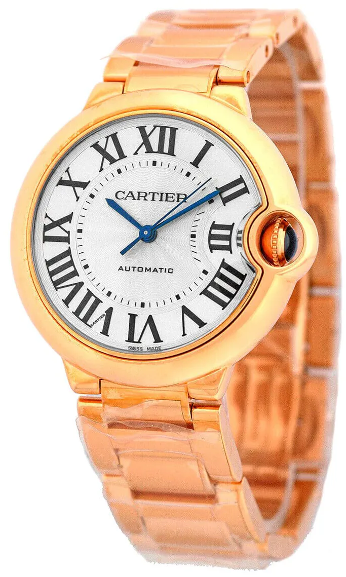 Cartier Ballon Bleu de Cartier W69004Z2 36.5mm Rose gold Silver