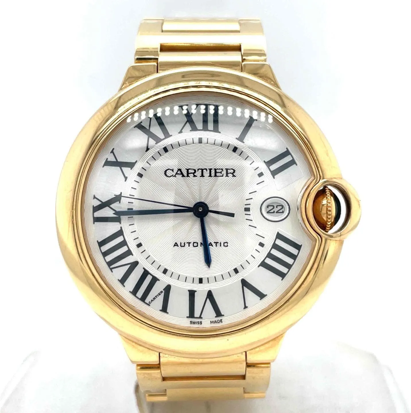 Cartier Ballon Bleu W69005Z2 42mm Yellow gold Silver