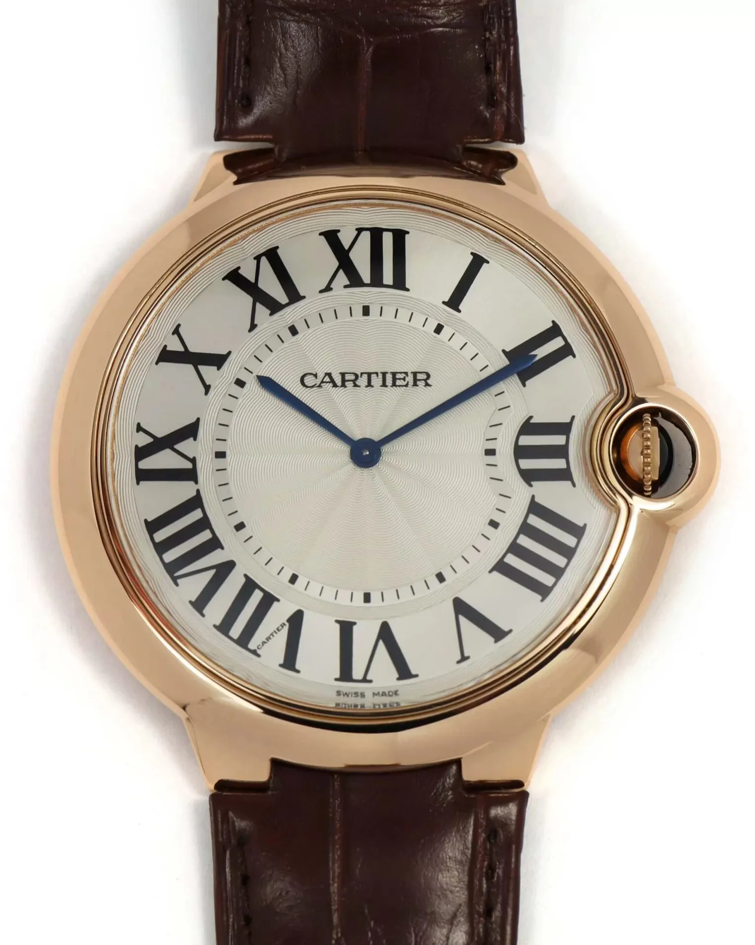 Cartier Ballon Bleu W6920054 46mm Rose gold Silver