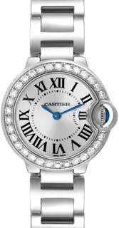 Cartier Ballon Bleu 28mm WE9003Z3 18k white gold Silver