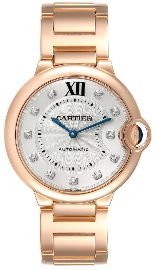 Cartier Ballon Bleu de Cartier we902026 36.5mm Rose gold Silver