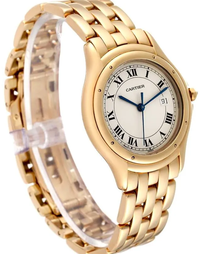 Cartier Cougar 887904 33mm Yellow gold White 5