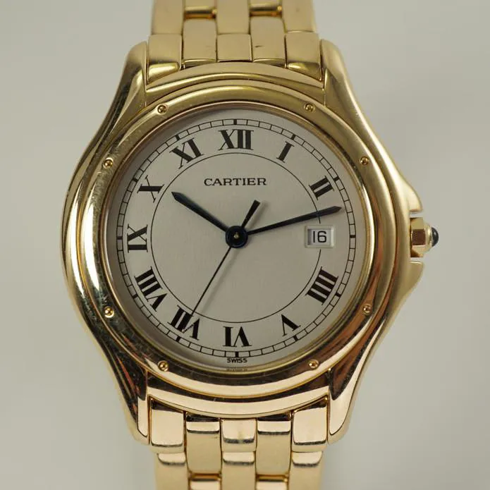 Cartier Cougar 887904 33mm Yellow gold White 2