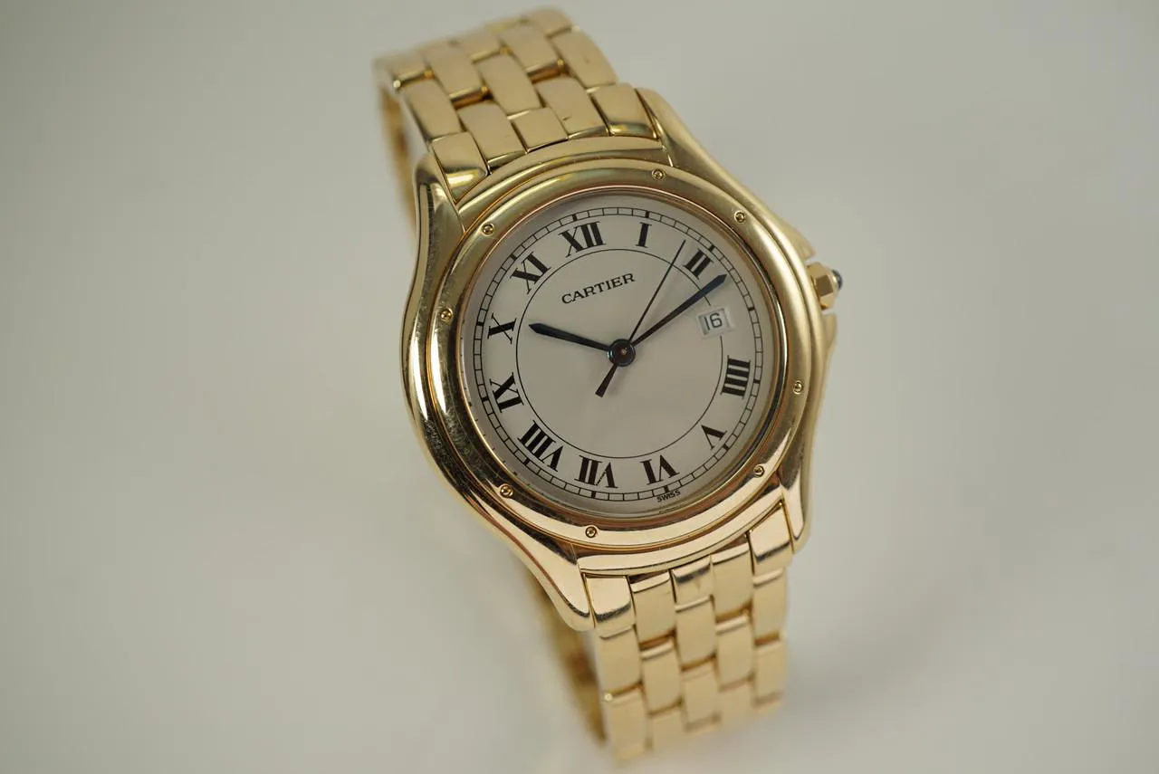 Cartier Cougar 887904 33mm Yellow gold White 5