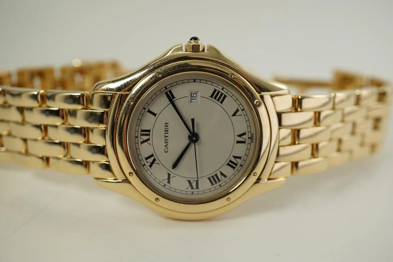 Cartier Cougar 887904 33mm Yellow gold White 1