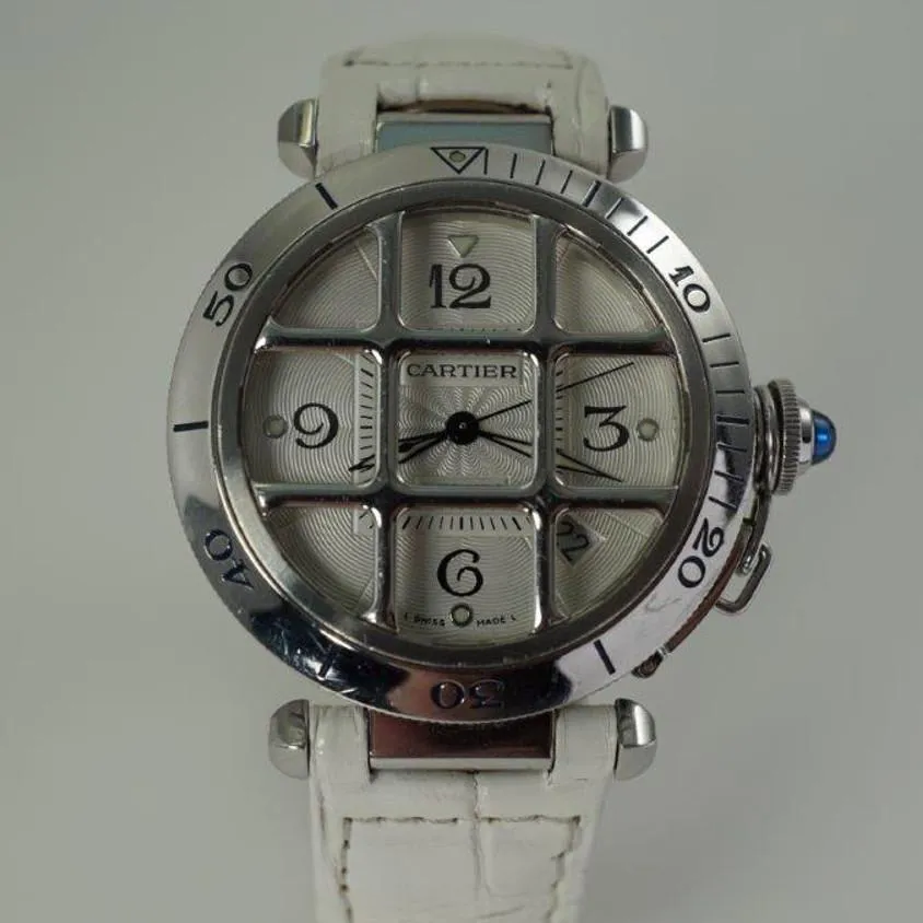 Cartier Pasha 2379 38mm Steel Silvered