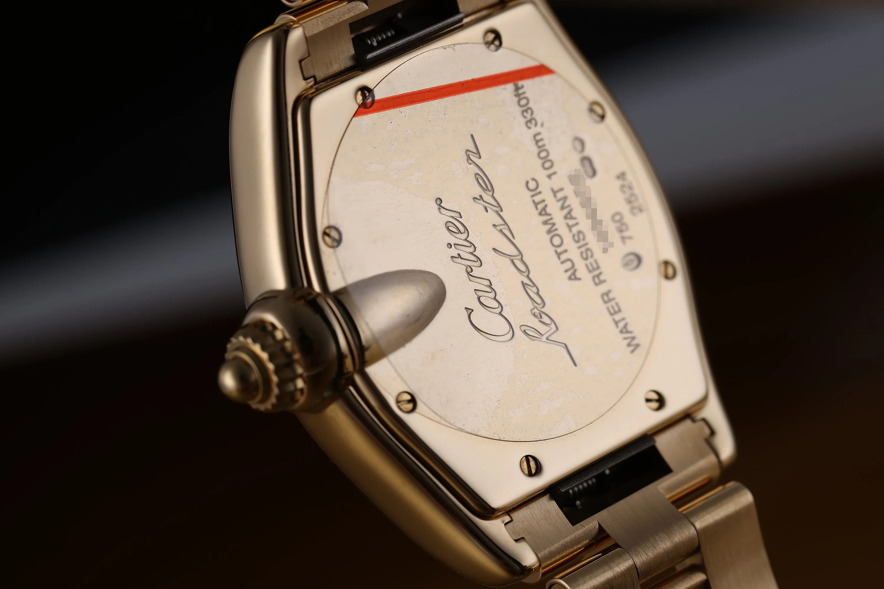 Cartier Roadster 2524 37mm Yellow gold Silver 3