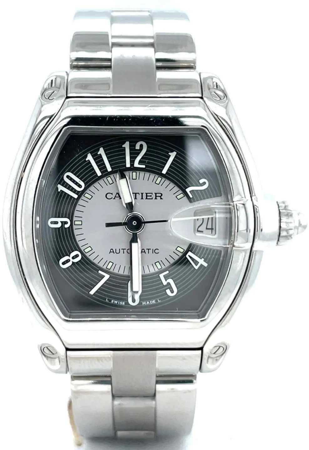 Cartier Roadster W62001V3 38mm Stainless steel Black