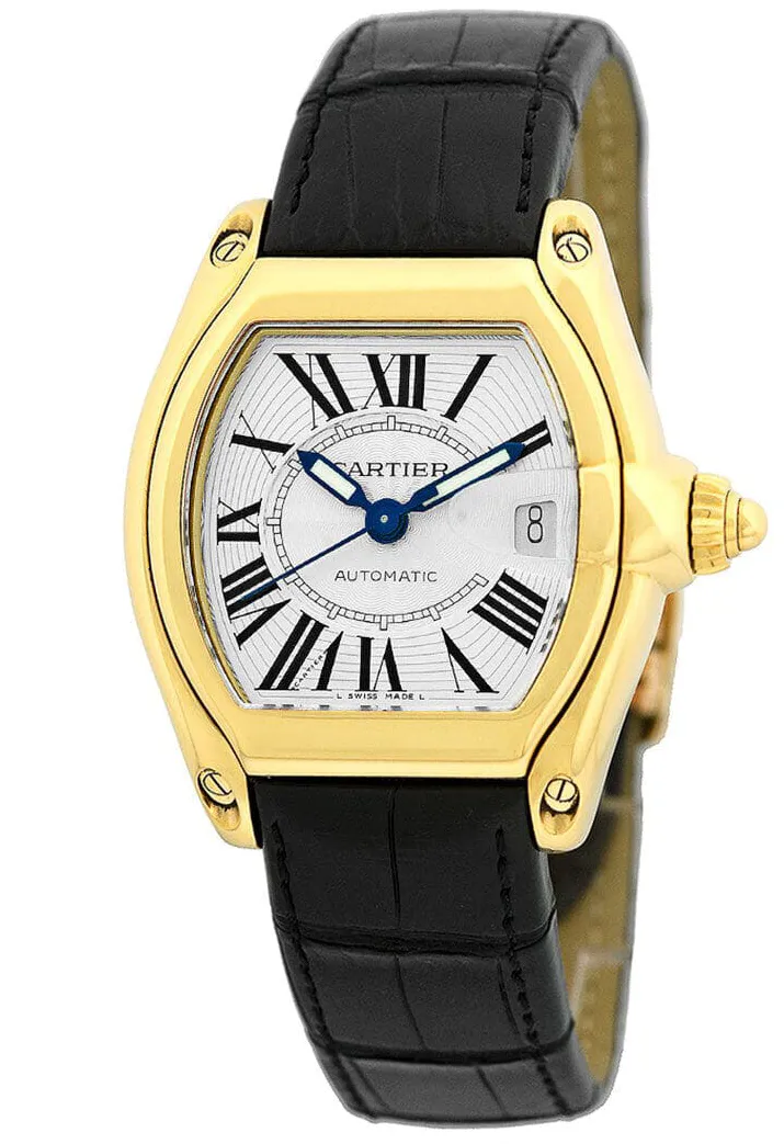 Cartier Roadster w62005v2 38mm Yellow gold Silver