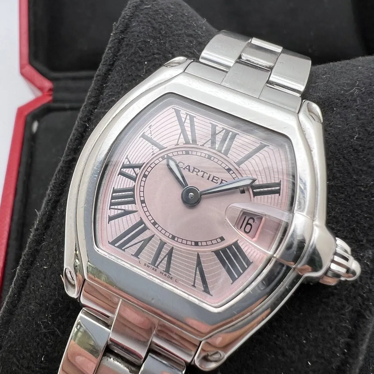 Cartier Roadster W62017V3 30mm Stainless steel Rose