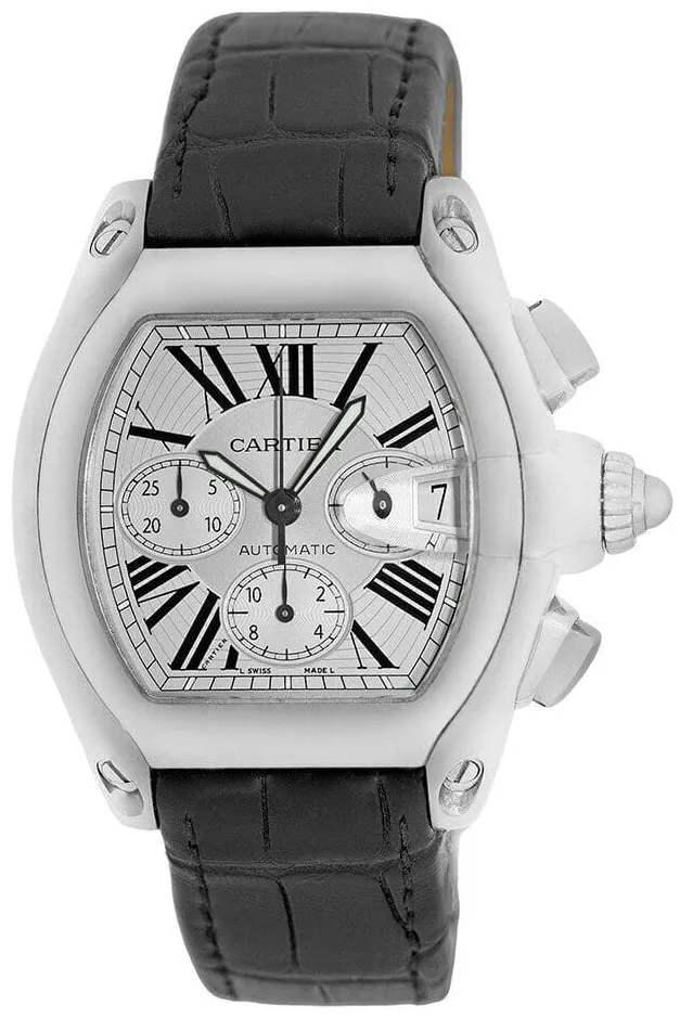 Cartier Roadster W62019X6 49mm Stainless steel Silver