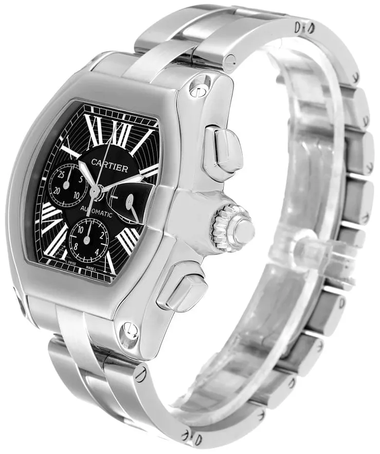 Cartier Roadster W62020X6 49mm Stainless steel Black 1