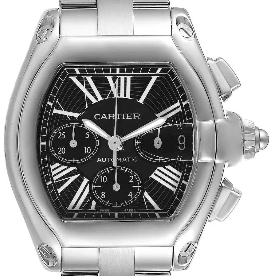 Cartier Roadster W62020X6 49mm Stainless steel Black