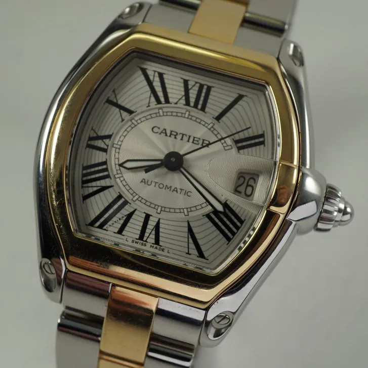 Cartier Roadster w62031y4 38mm Yellow gold Silver 1