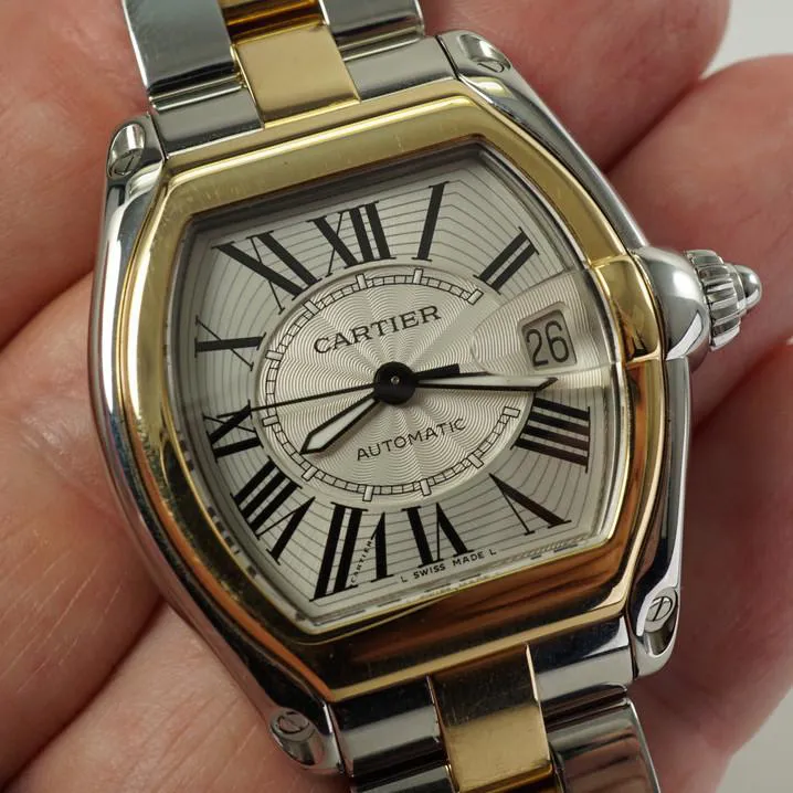 Cartier Roadster w62031y4 38mm Yellow gold Silver 7