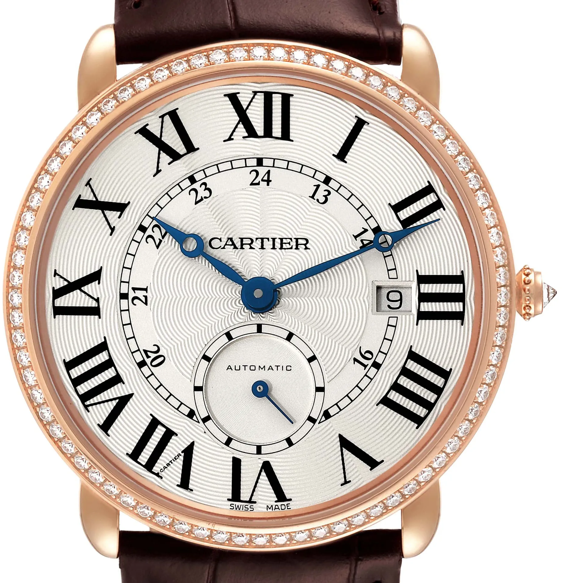 Cartier Ronde Louis Cartier WR007017 42mm Rose gold Silver