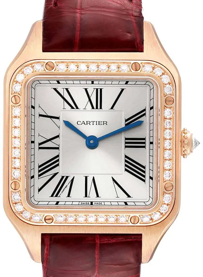 Cartier Santos Dumont WJSA0017 38mm Rose gold Silver