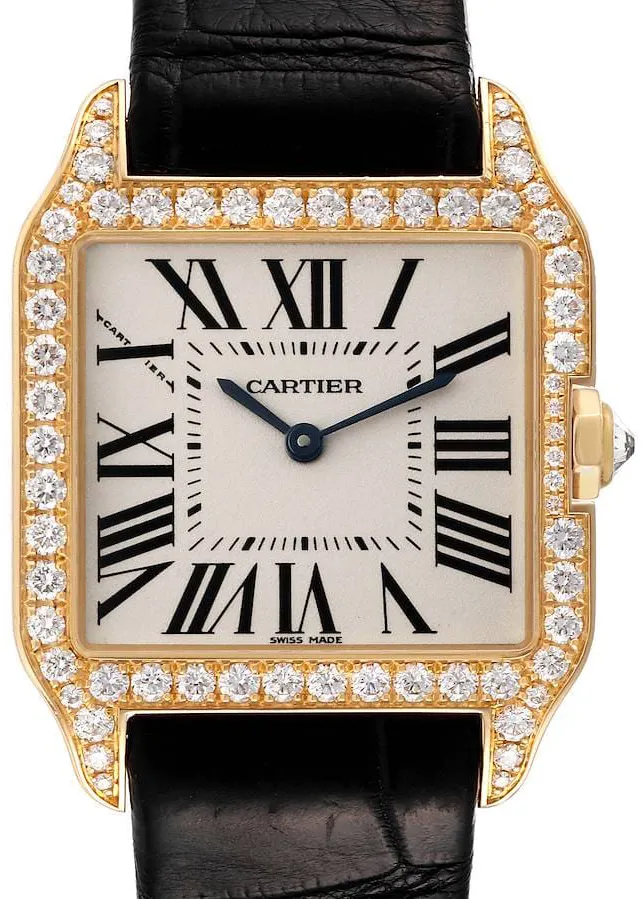 Cartier Santos WH100351 31mm Yellow gold Silver