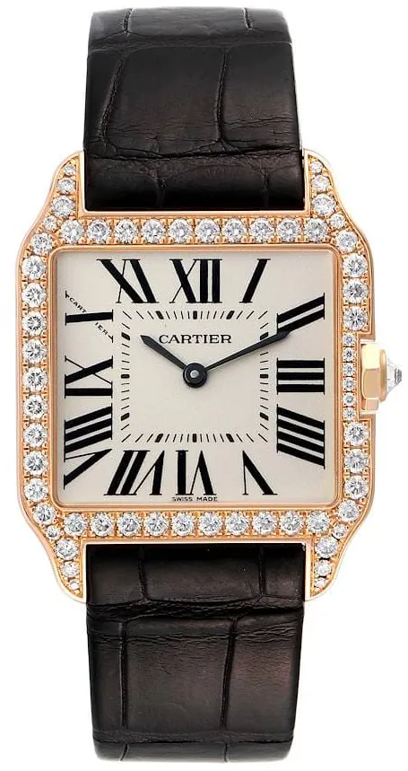 Cartier Santos WH100351 31mm Yellow gold Silver