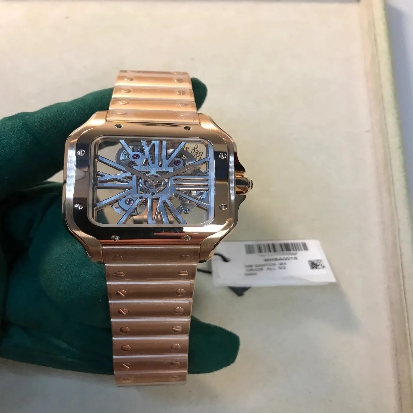 Cartier Santos WHSA0016 40mm Rose gold Skeletonized