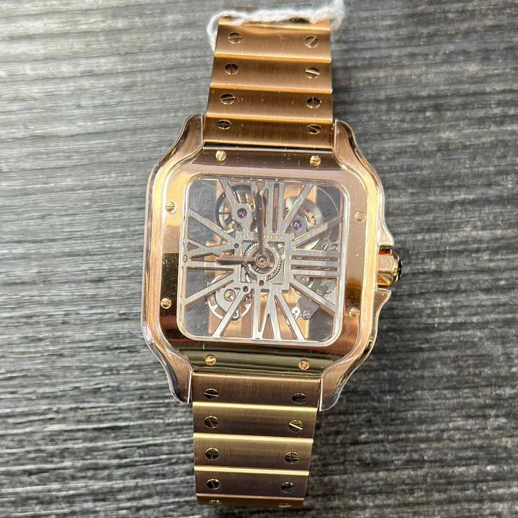 Cartier Santos WHSA0016 40mm Rose gold Skeletonized