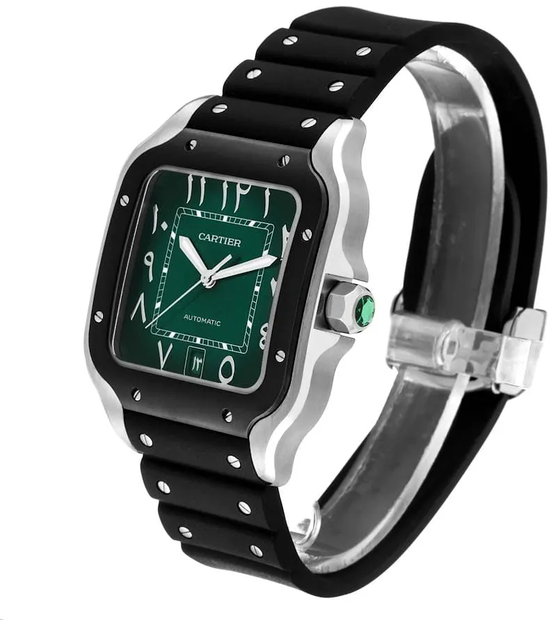 Cartier Santos WSSA0055 40mm Stainless steel Green 2