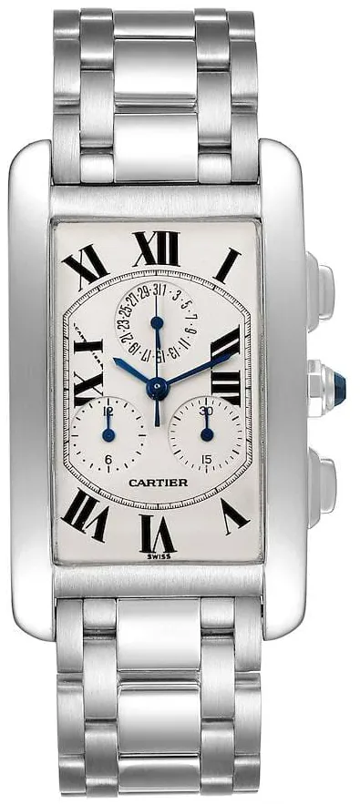 Cartier Tank Américaine W26033L1 36mm White gold Silver