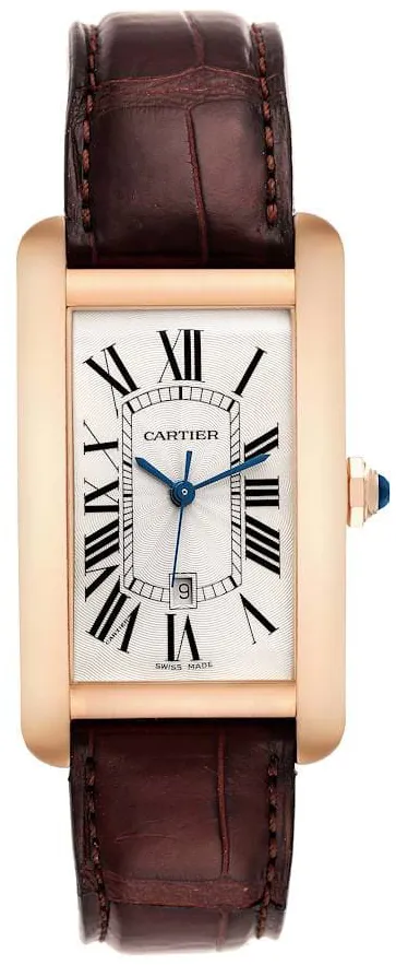 Cartier Tank Américaine W2609156 26.5mm Rose gold White