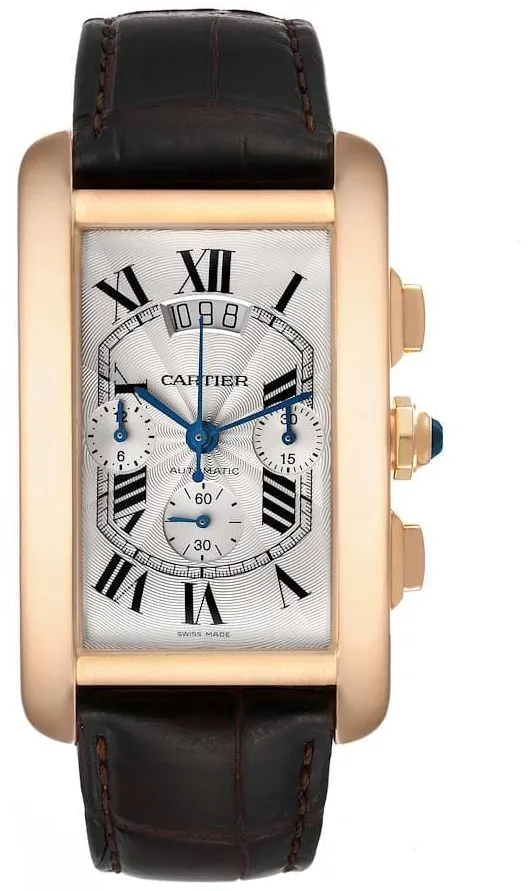 Cartier Tank Américaine W2609356 42mm Yellow gold Silver