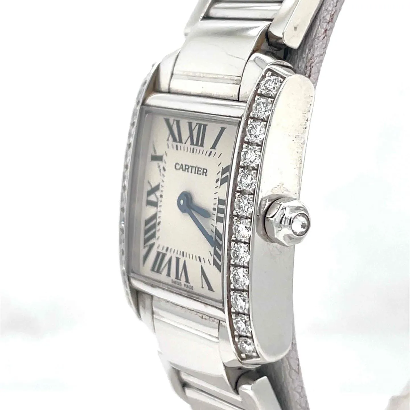 Cartier Tank Française WE1002S3 20mm White gold Silver 2