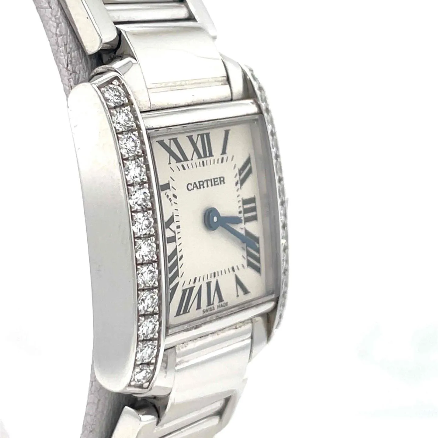 Cartier Tank Française WE1002S3 20mm White gold Silver 1