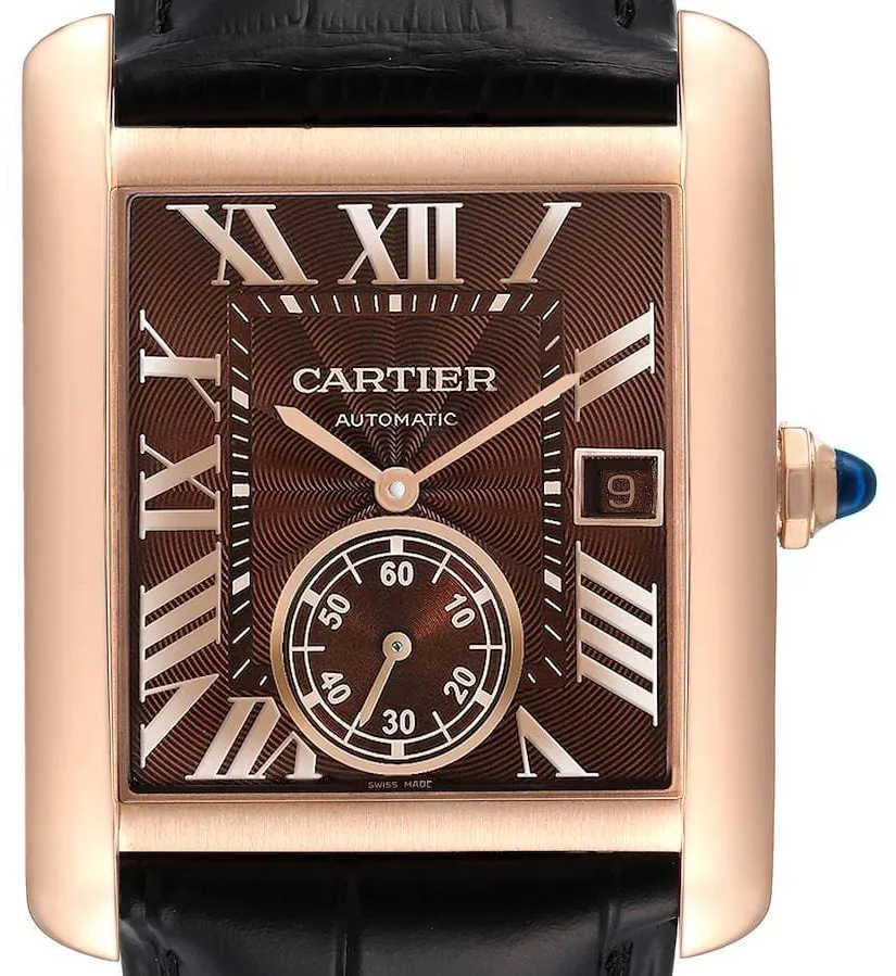 Cartier Tank W5330002 44mm Rose gold Brown