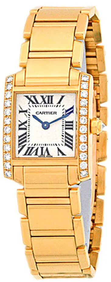 Cartier Tank Française WE1001R8 25mm Yellow gold Silver