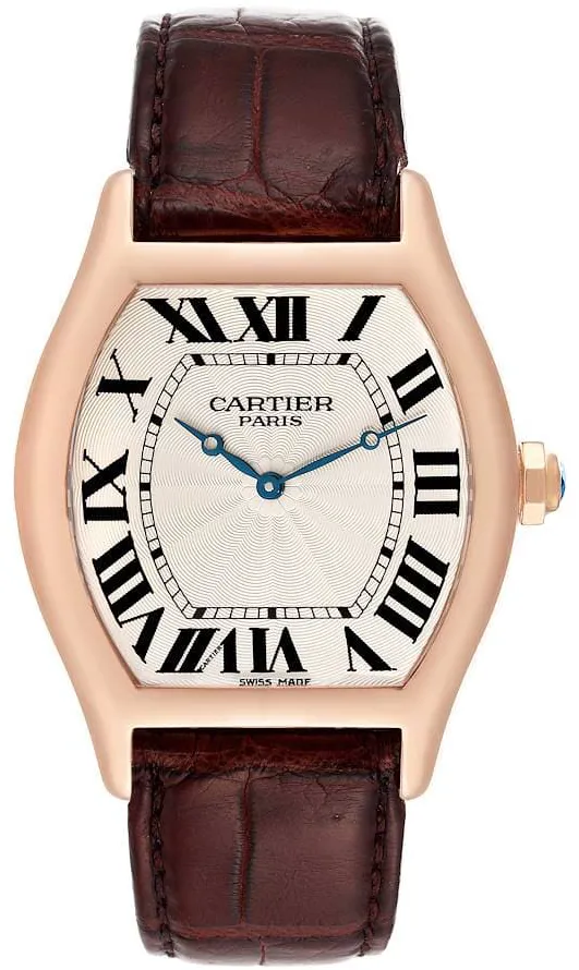 Cartier Tortue 2763 48mm Rose gold Silver